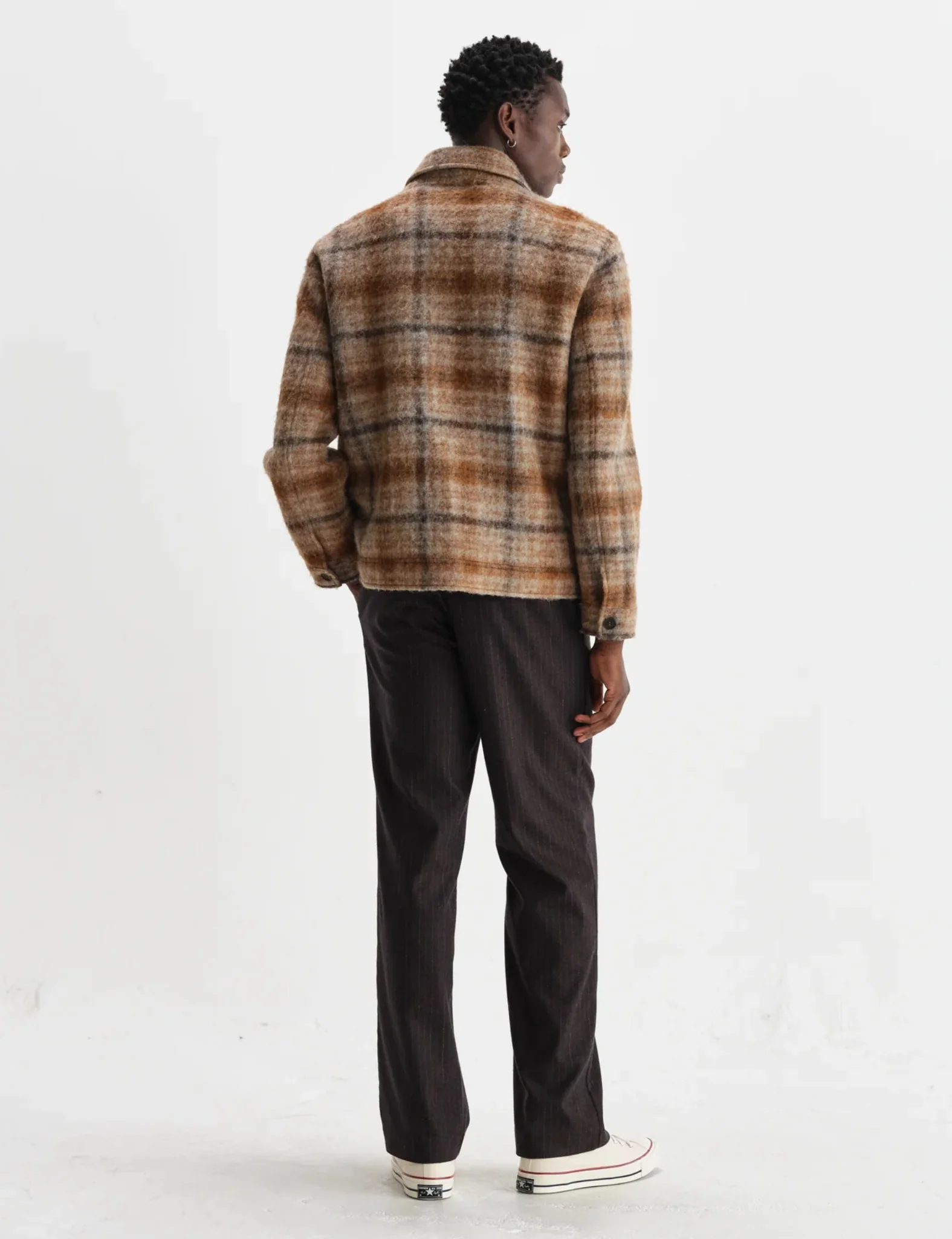 Wax London Heath Jacket (Drawn Check) - Natural/Tan - Image 4