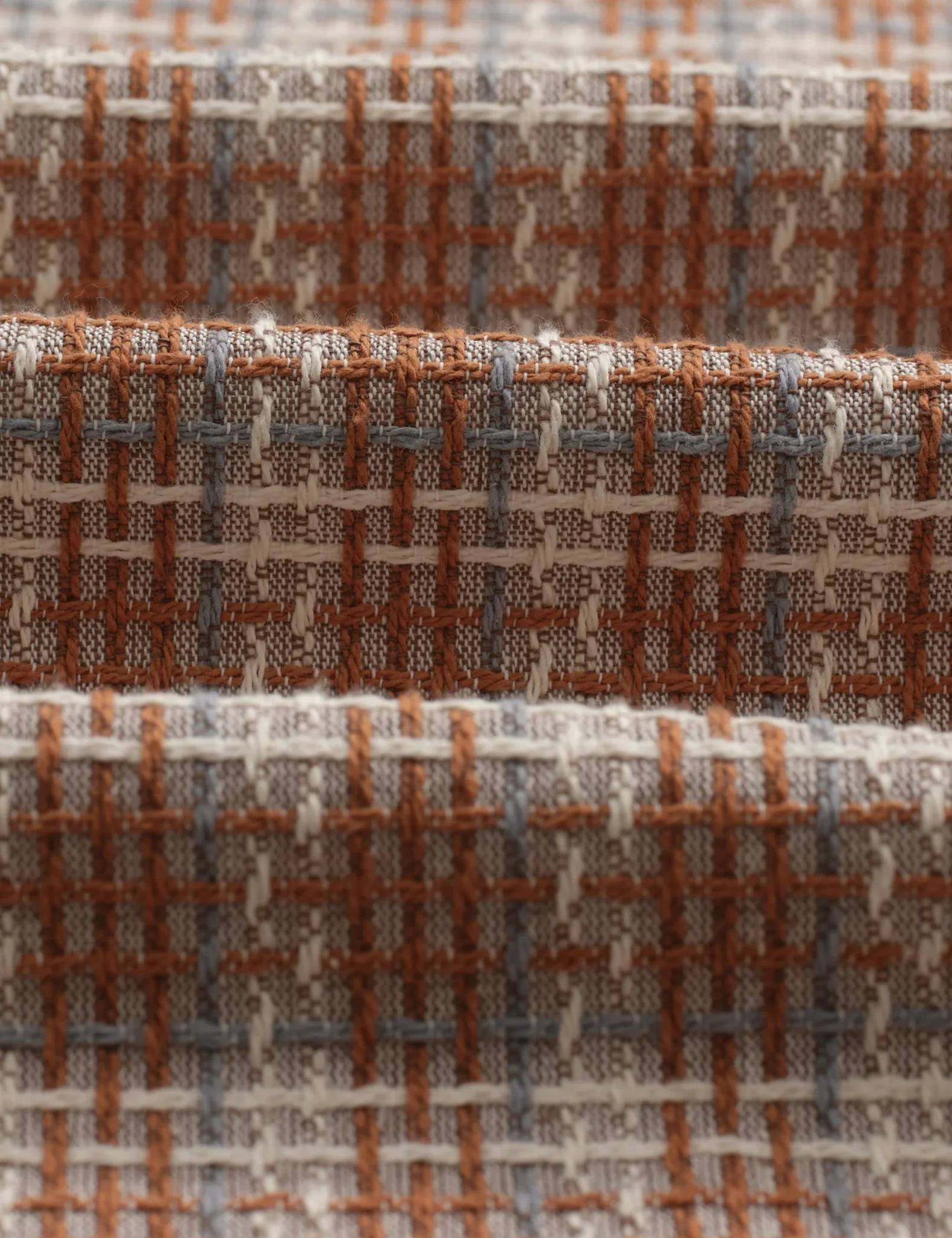Wax London Whiting Overshirt (Ladder Check Weave) - Tan - Image 3