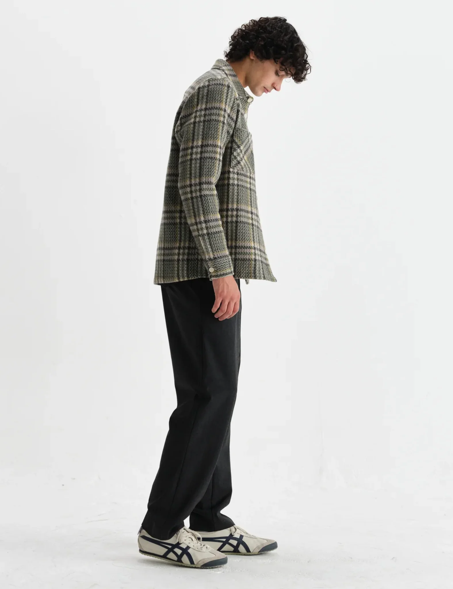 Wax London Whiting Wool Check Overshirt - Green - Image 3