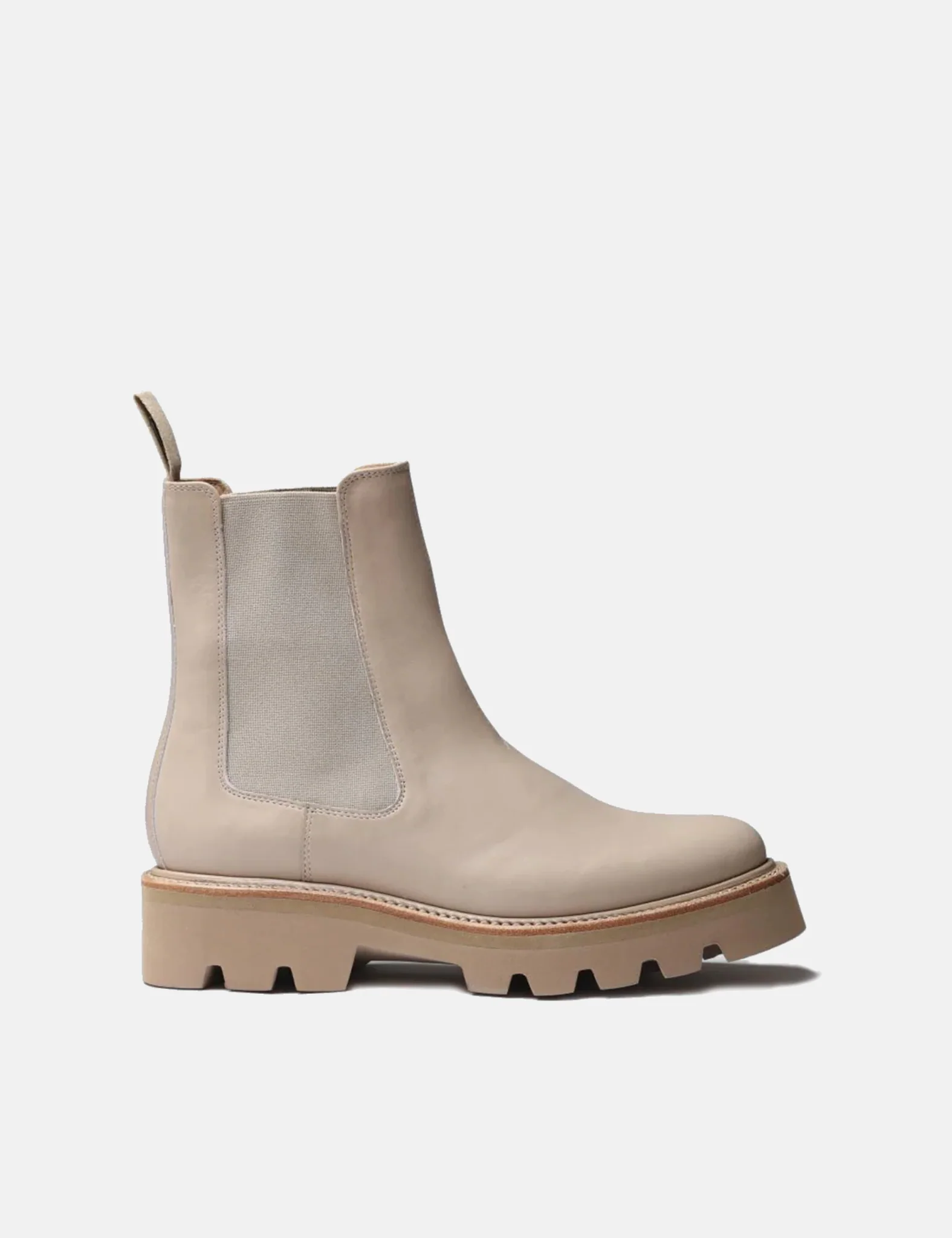 Womens Grenson Milly Chelsea Boot (Vegan Faux Leather) - Stone Grey