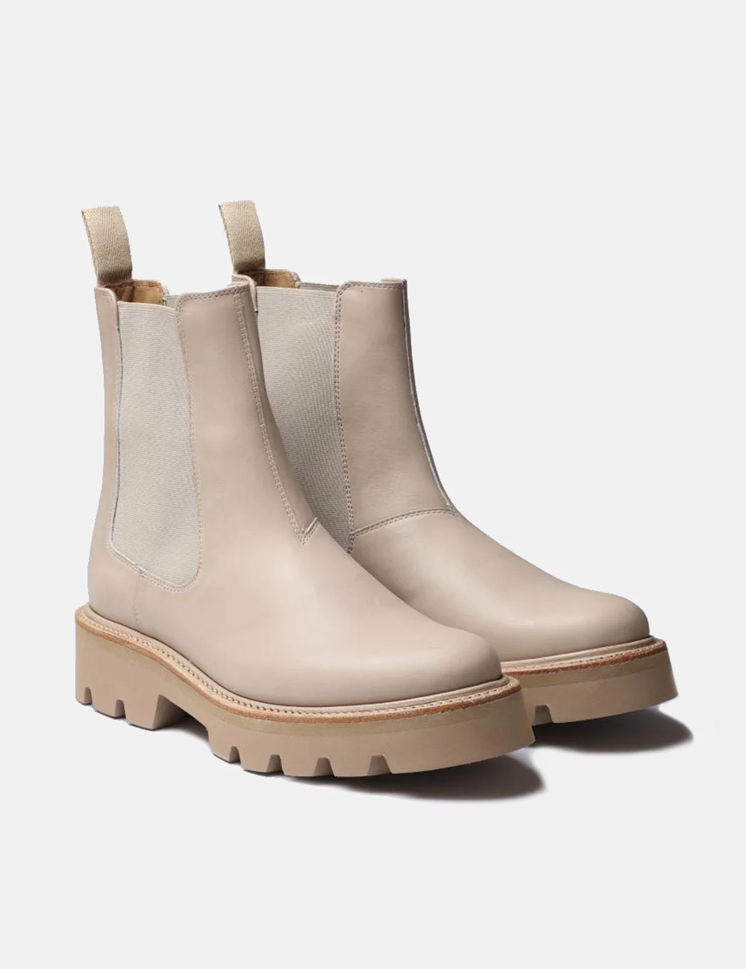 Womens Grenson Milly Chelsea Boot (Vegan Faux Leather) - Stone Grey - Image 2