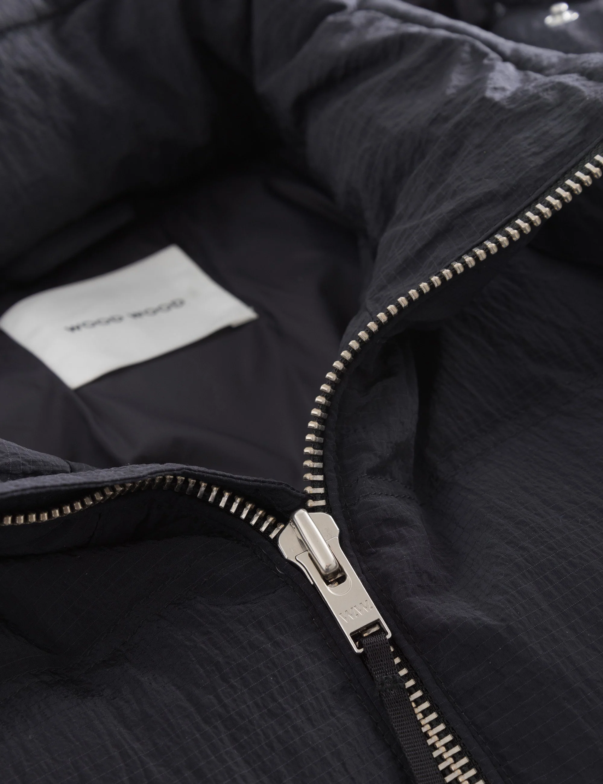 Wood Wood Ventus Tech Stripe Down Jacket - Black - Image 4