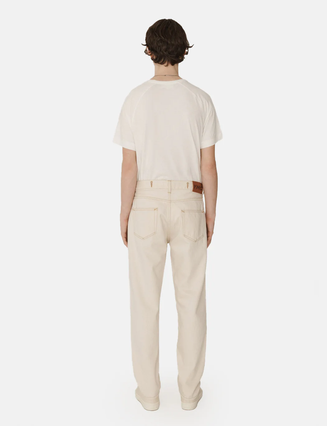 YMC Earth Tearaway Jeans (Organic) - Ecru - Image 4